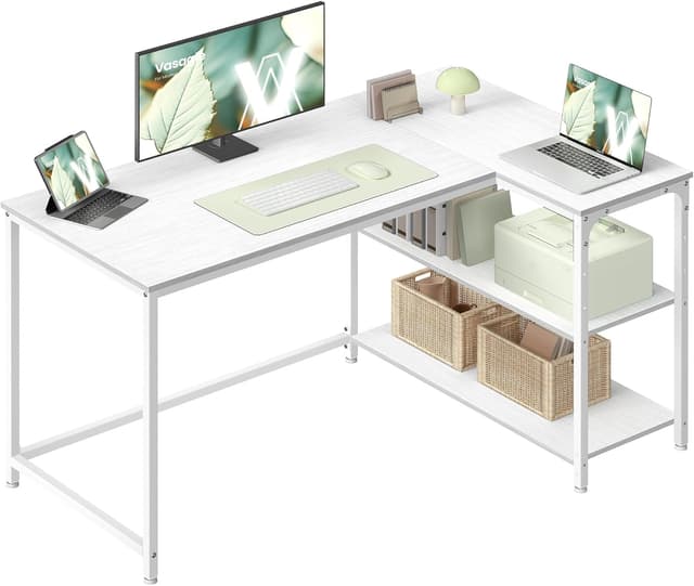 Imagen de VASAGLE L Shaped Corner Desk 120x80 en OfertitasTOP