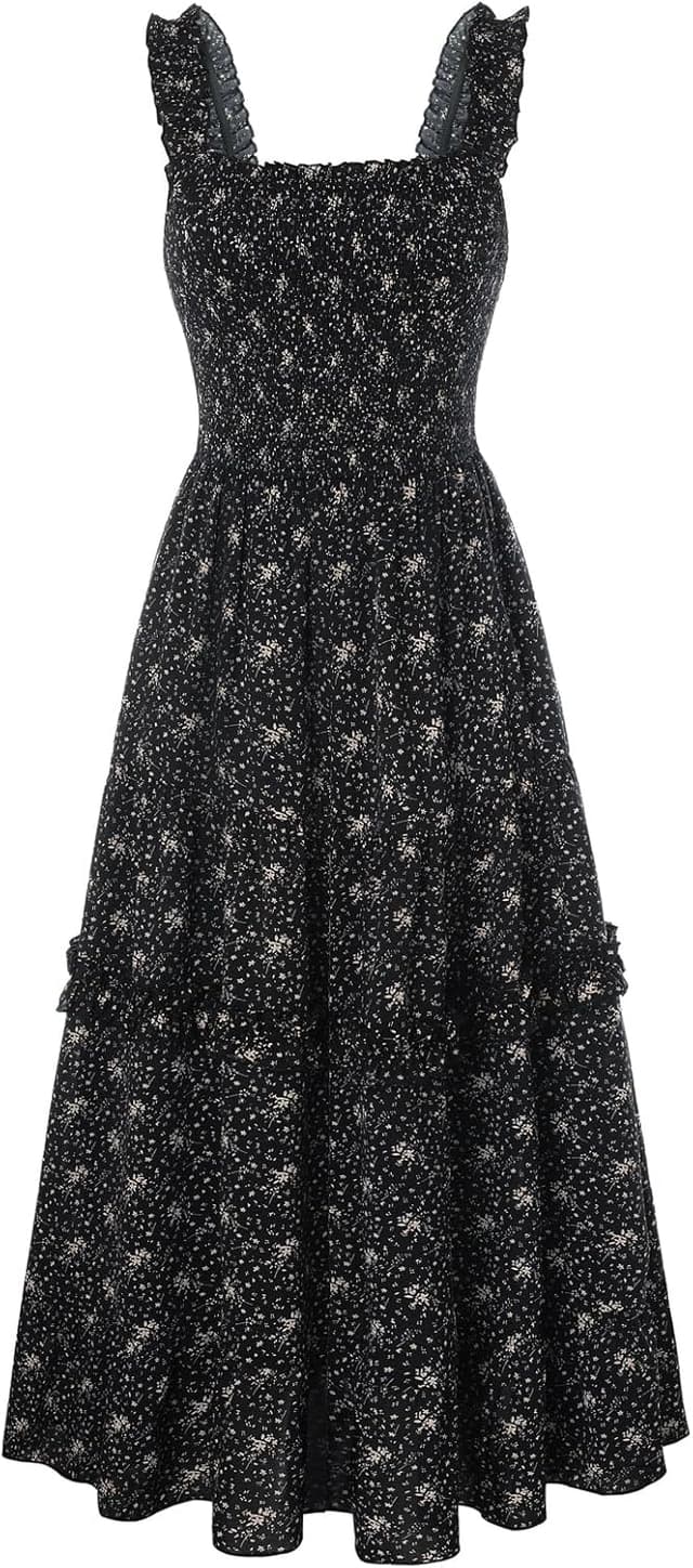 Imagen de SCARLET DARKNESS Robe florale Ă bretelles longue đ en OfertitasTOP