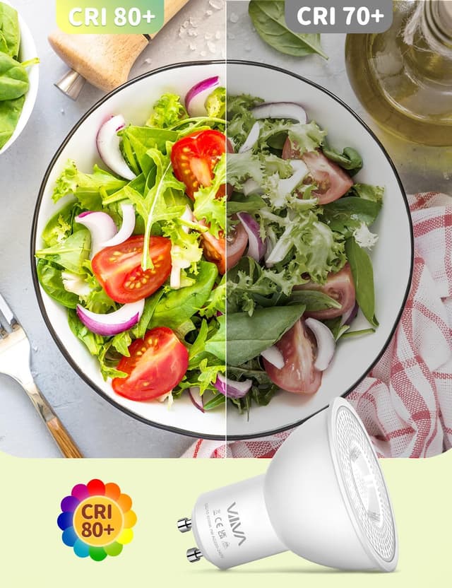 Detalle 2 de VIIIVA GU10 LED Bulbs Cool White 7W (12 Pack) – 6000K, 38° beam, non-dimmable