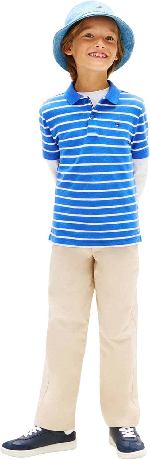 Detalle de Tommy Hilfiger Flag Polo SS Kb0kb09103 per bambini e ragazzi (confezione da 1)