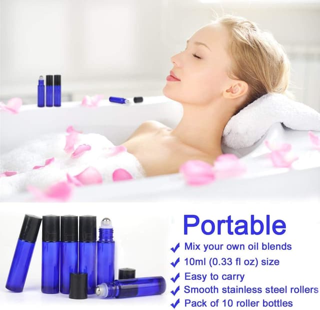 Thumbnail 6 de Alledomain 10 Pcs 10 ml Essential Oil Rollers