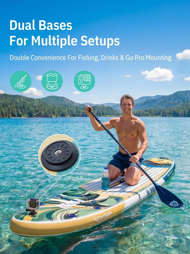 Detalle 1 de Niphean (Extra Large) Inflatable Paddle Board (SUP) for 2+1 People with StabilTrac Fin and Accessories