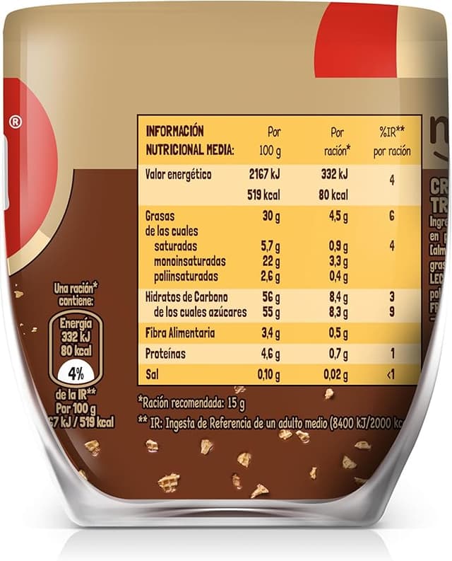 Imagen de Nocilla Crunchy Crema de cacao 12×180 g 🥄 en OfertitasTOP