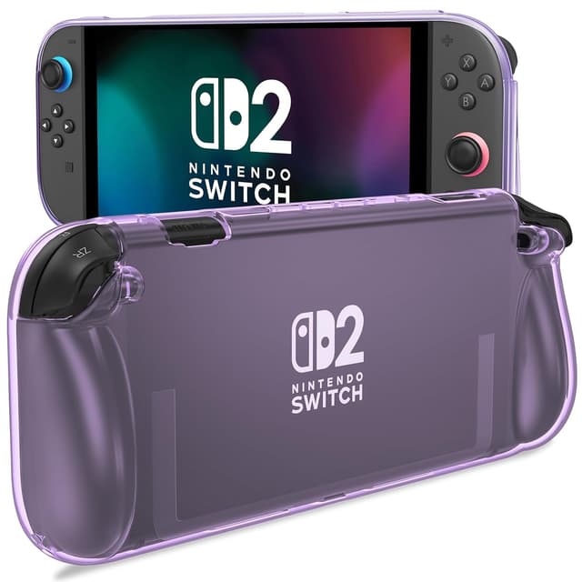 Detalle de ProCase Schutzhülle für Nintendo Switch 2 (2025) – kratzfest, stoßfest mit ergonomischem Griff (lila durchscheinend)