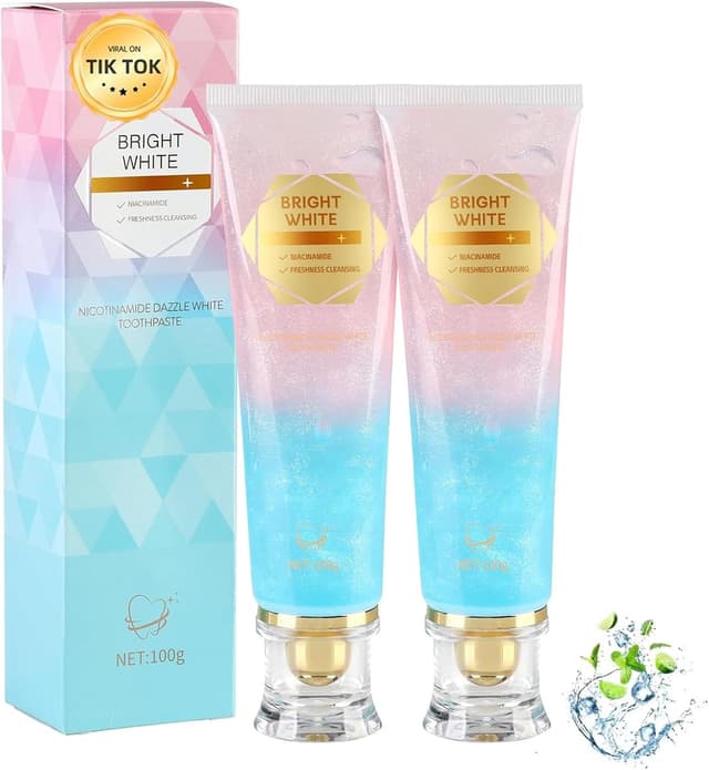 Detalle de Niacinamide Whitening Toothpaste 2-Pack (Gentle Mint) with Niacinamide + Papain