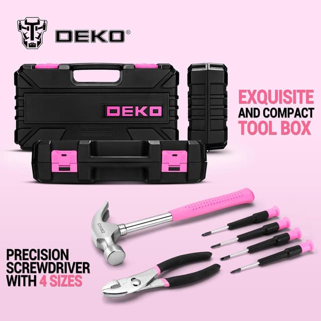 Thumbnail 3 de DEKO Tool Set 62 Pieces pink DIY kit