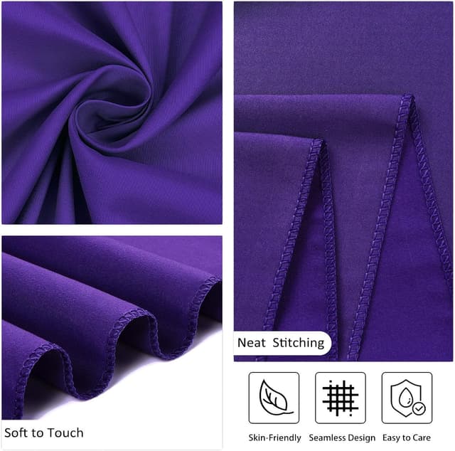 Detalle 1 de Heneger 8-Pack Purple 90-Inch Round Tablecloth (Wrinkle-Resistant Polyester)
