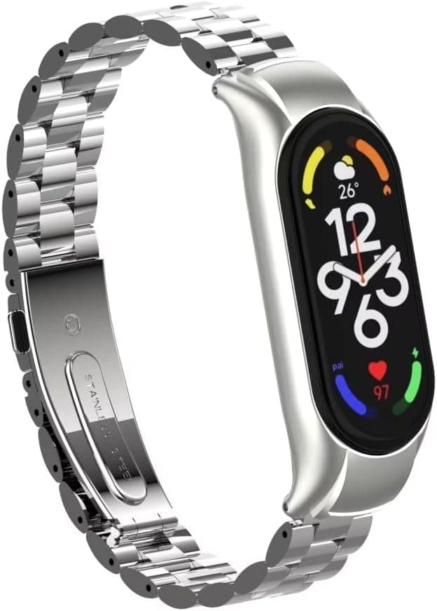 Detalle 2 de Edelstahl-Armband für Xiaomi Mi Band 7 von nuosiweilang (316er Stahl, kompatibel)