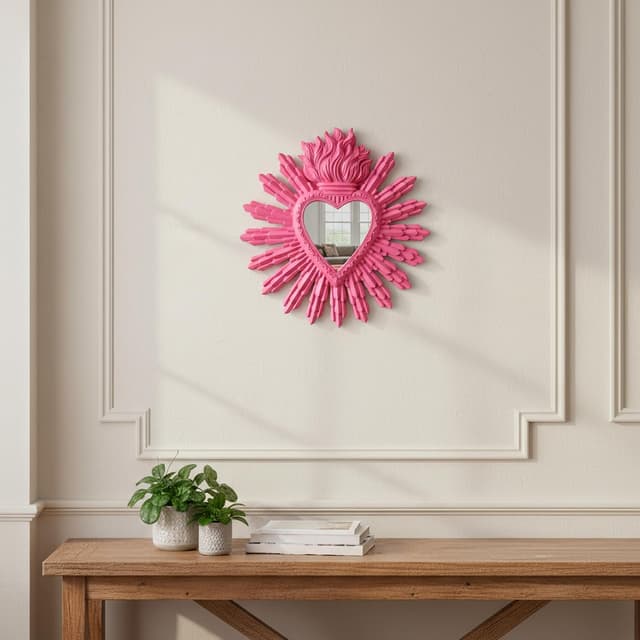 Detalle 2 de Baroni Home Specchio Ex Voto Cuore Sacro 27 cm