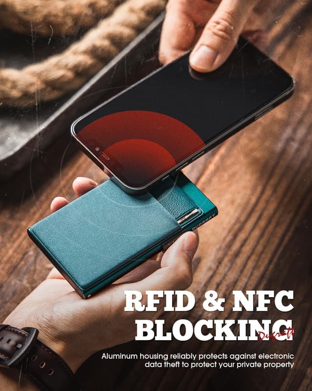 Thumbnail 3 de DUGRAFT Pop-Up RFID Card Wallet Emerald