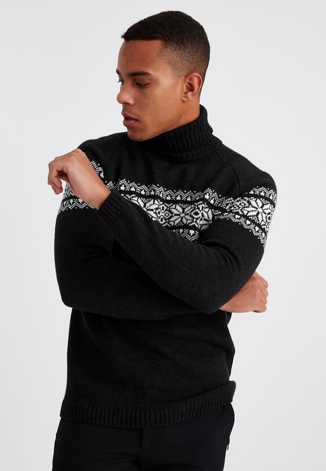 Thumbnail 2 de Leif Nelson dolcevita da uomo a maglia norvegese con motivo invernale