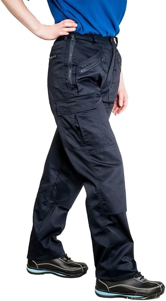 Detalle de Pantaloni da lavoro da donna Portwest S687 con numerose tasche e rinforzo ginocchia