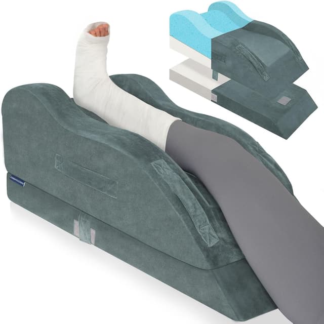 Detalle de KingPavonini Adjustable Leg Elevation Pillows for After Surgery (Single Leg)