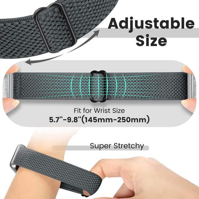 Detalle 2 de Bcuckood Elastic Nylon Straps for Galaxy Fit 3