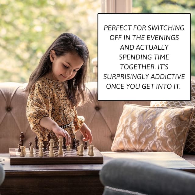 Detalle 2 de Jaques of London Large Chess Set with 15" Board and Staunton Pieces (Premium Wooden Set for Adults)