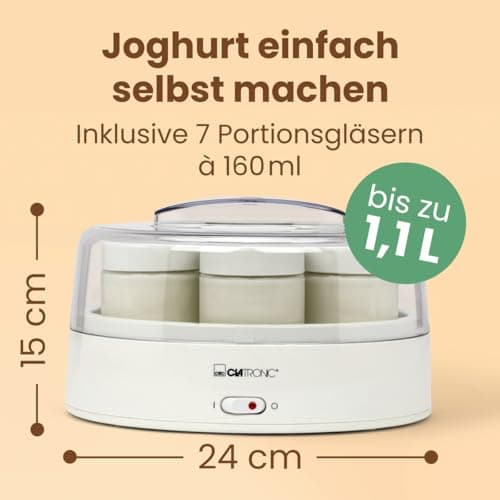 Detalle 2 de Clatronic JM 3344 yogurtera 7×160 ml 🍶