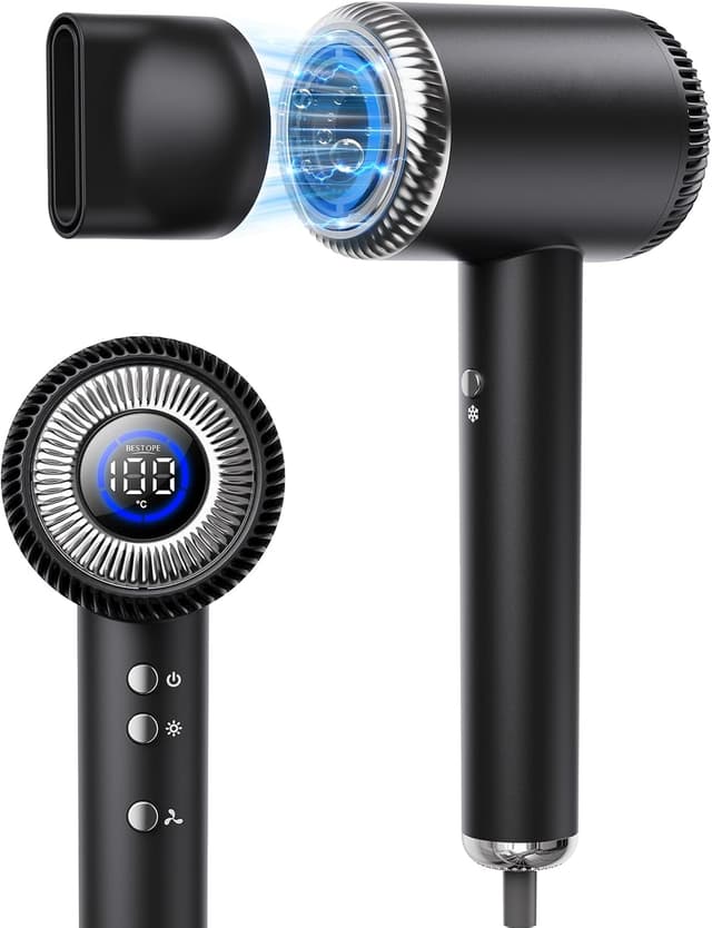 Detalle de BESTOPE PRO Haartrockner PRO Ionen Föhn – Reisefön mit 6 Temperaturstufen, Kinder-Modus & Selbstreinigung