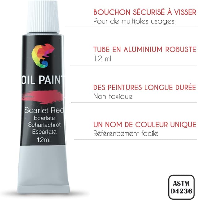 Thumbnail 2 de Zenacolor 48 tubes peinture à l'huile 🎨