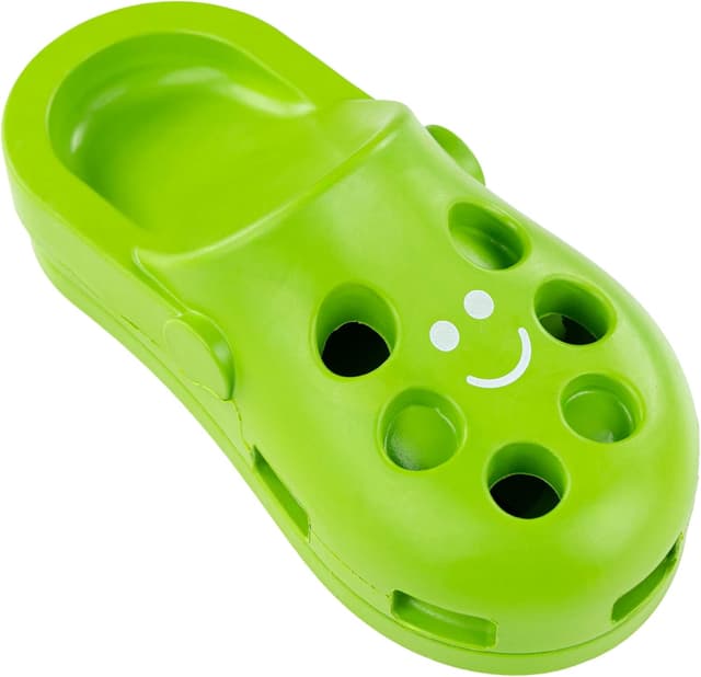 Detalle de Fuzzl Clog Treat Toy for Dogs – Natural Rubber Interactive Treat Feeder (Green)