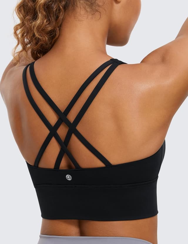 Detalle de CRZ YOGA reggiseno sportivo longline con spalline per donna, imbottitura rimovibile