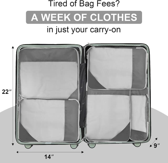 Detalle 2 de Compression packing cubes set of 5