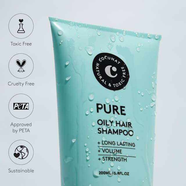 Detalle 2 de Shampoo COCUNAT Pure per capelli grassi da 200 ml