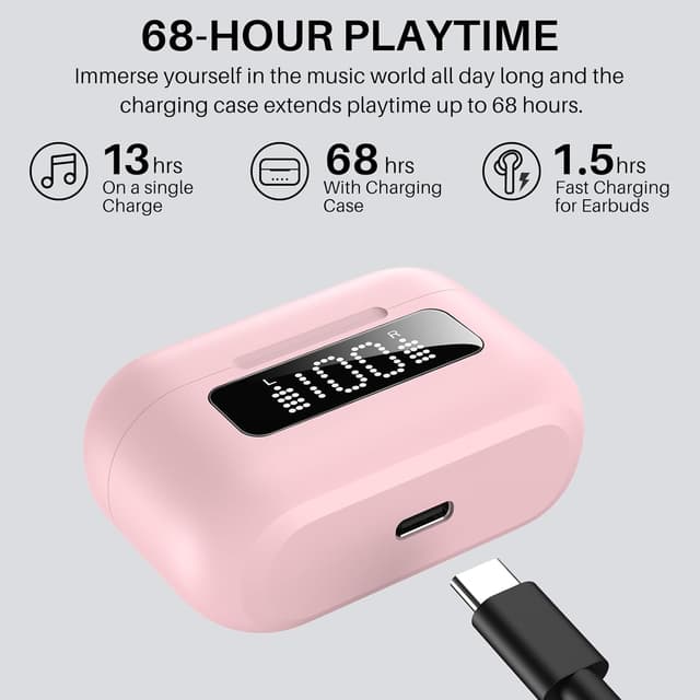 Detalle 2 de TOZO NC3 Hybrid ANC earbuds 68H battery life