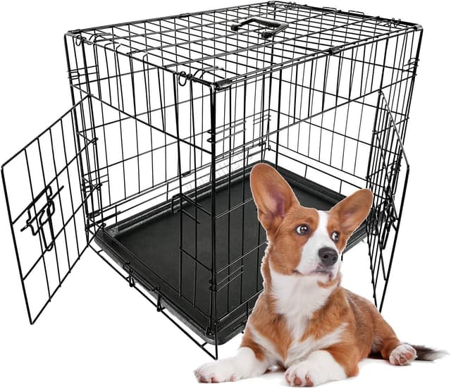 Detalle de FoxHunter metal training crate 30 inch