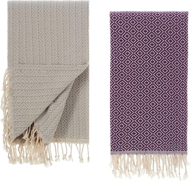 Thumbnail 6 de Tuiste Saunatuch Schwarz im 2er-Set (100 x 180 cm), Hamamtuch & Strandtuch aus 100% Baumwolle