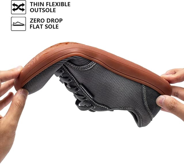 Detalle 1 de HOBIBEAR unisex wide barefoot minimalist shoes for outdoor trail walking