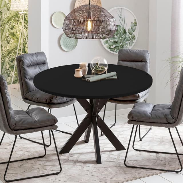 Thumbnail 6 de Enjoyidea Fitted Round Table Covers (60 Inch) — Black Spandex, 4-Pack