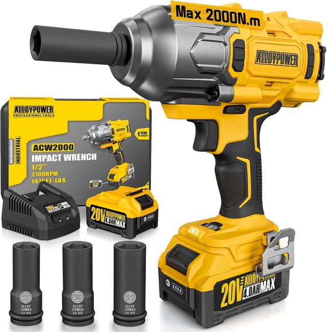 Imagen de ALLOYPOWER Cordless Brushless Impact Wrench 1475 ft-lbs en OfertitasTOP