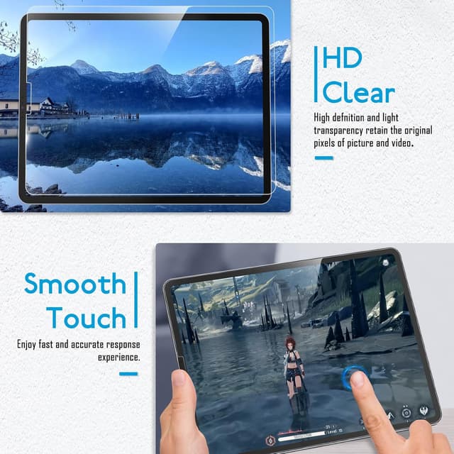 Detalle 2 de MOBDIK Protecteur d’écran en verre trempé pour iPad Pro 11" et iPad Air 5/4 (EZ Kit) – transparent, anti-rayures