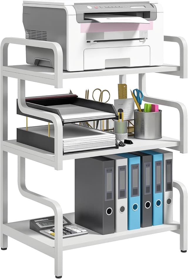 Detalle de HOMCOM Support imprimante 3 niveaux 55x40x77 cm