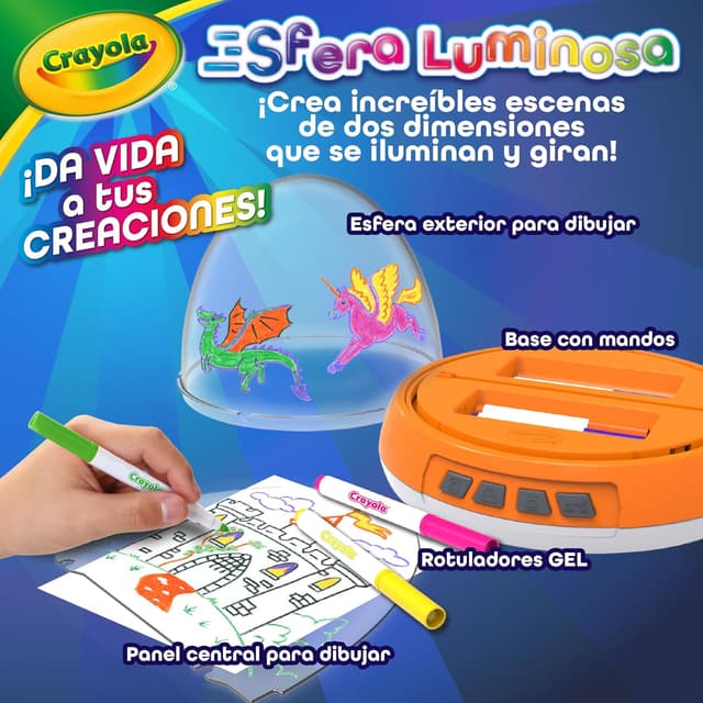Thumbnail 4 de CRAYOLA Esfera Luminosa Creativa con Luces y Movimiento