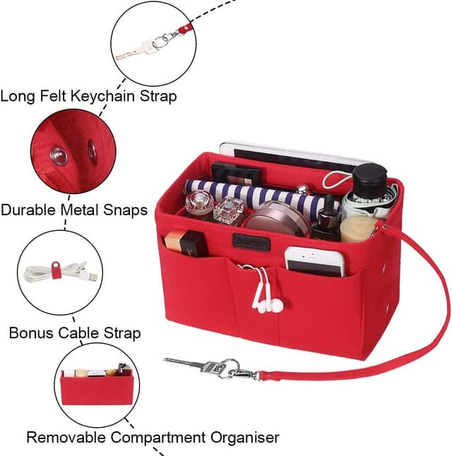 Detalle de Bag organiser insert with 4 exterior pockets
