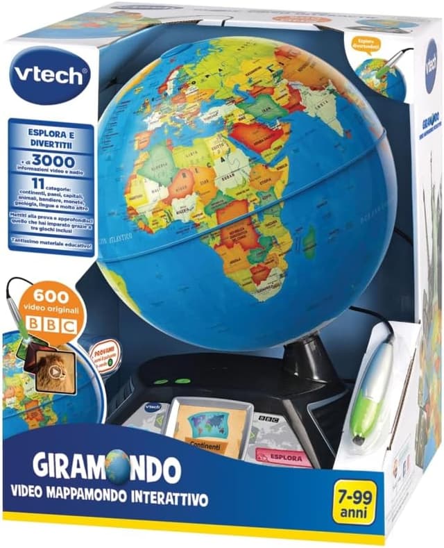 Detalle de Carte du monde interactive VTech Giramondo avec stylo tactile et écran couleur 2,7" (langue italienne)