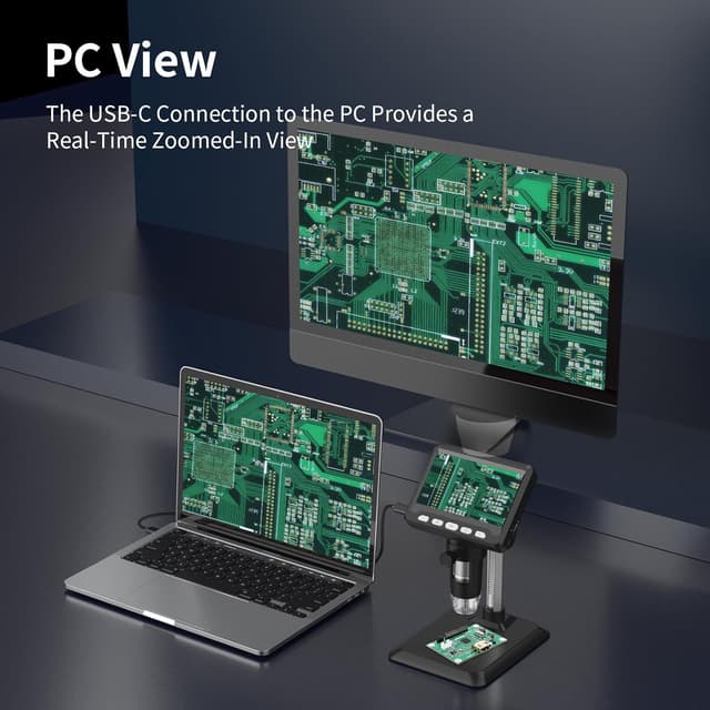 Thumbnail 3 de Digital Microscope 1000X 4.3-inch 1080P with LED lights