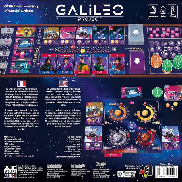 Detalle 2 de Sorry We Are French Galileo Project strategy game 45 min 🎲
