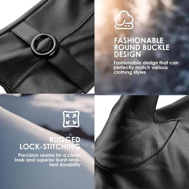 Thumbnail 4 de Dsane Womens Leather Gloves Touchscreen