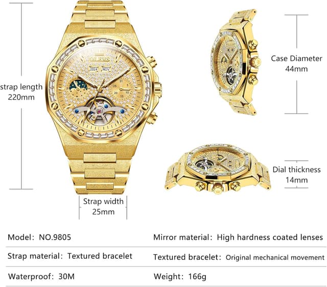 Thumbnail 4 de OLEVS 44mm Starry Sky Automatic Watch