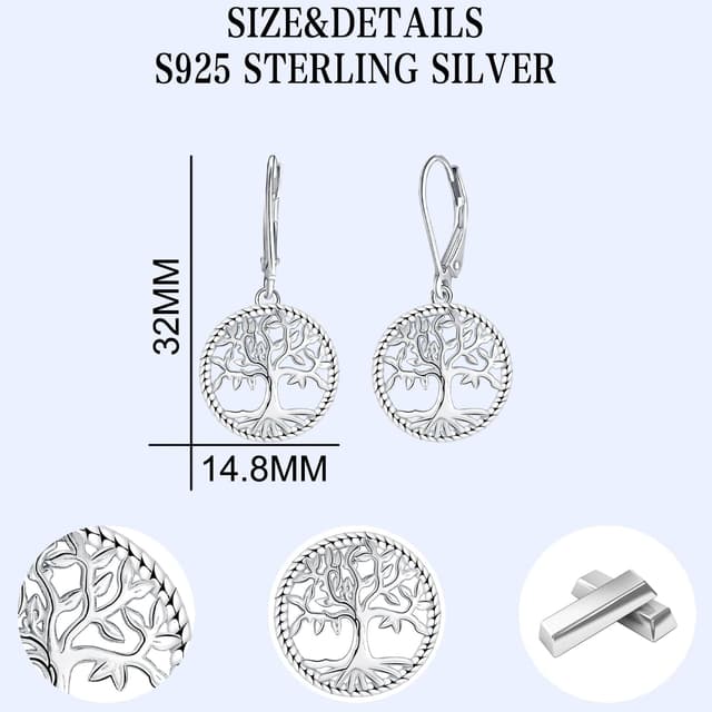 Thumbnail 5 de Micory Damen Hängend Ohrringe 925 Silber