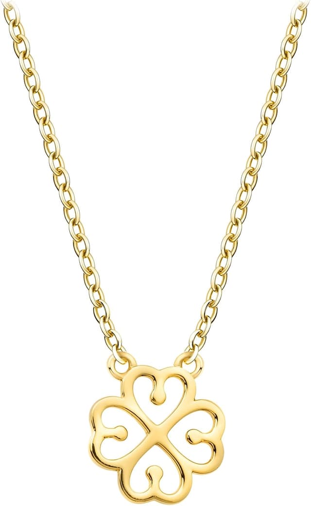 Detalle de Sofia Milani Damen-Halskette aus 925 Silber mit Kleeblatt-Anhänger (verstellbare Länge 43–46 cm)