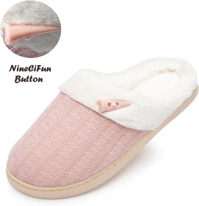 Thumbnail 5 de NineCiFun Fuzzy Slippers with Memory Foam ⚙