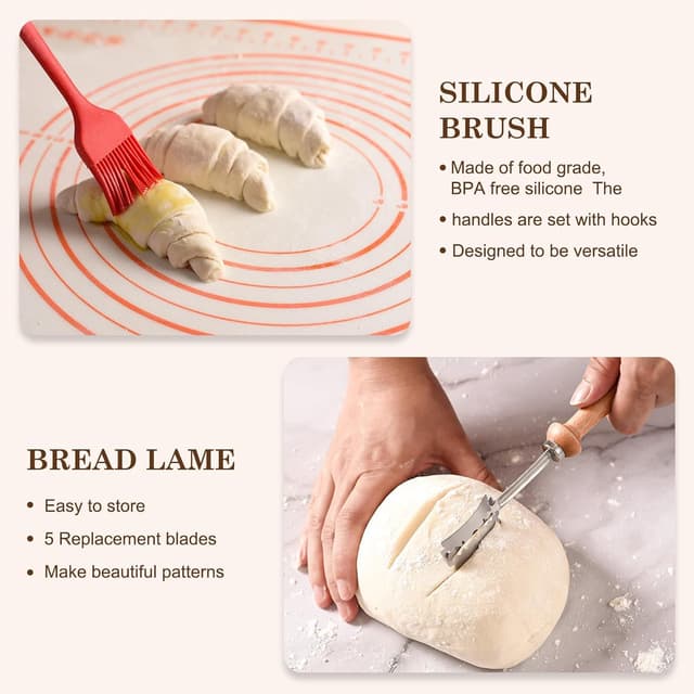 Thumbnail 5 de Clheatky Sourdough Starter Set Complete Kit 11 Pcs