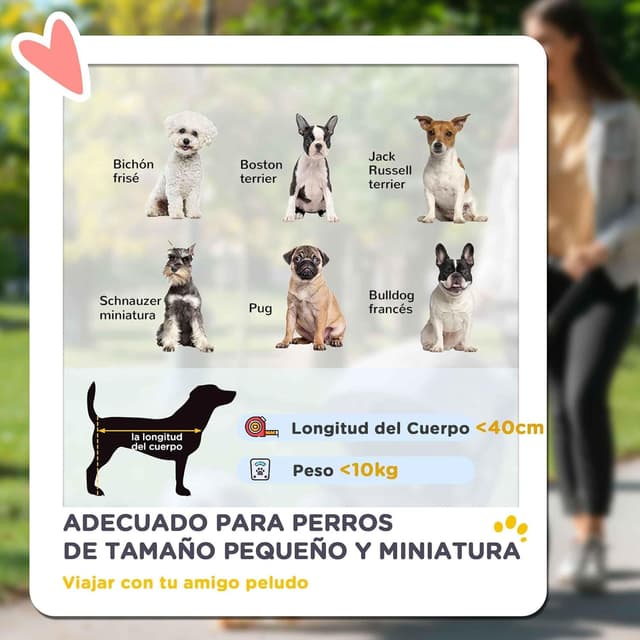 Detalle 2 de PawHut Carrito para Perros plegable 80x48,5x106 cm