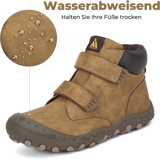 Detalle 2 de Mishansha Kinder Wanderschuhe & Trekkingstiefel – leicht, wasserabweisend und mit Schnellverschluss