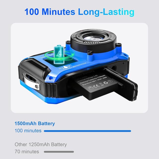 Thumbnail 6 de 4K Underwater Camera 64MP Point-and-Shoot 32GB