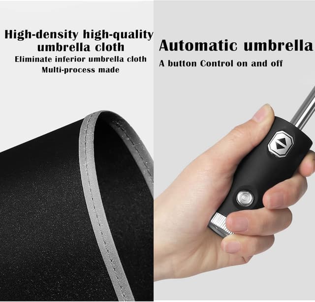 Thumbnail 6 de Travel Umbrella, Compact LED light, Windproof reverse folding auto open/close