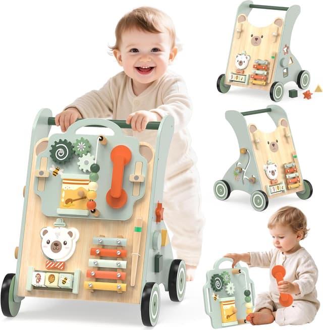 Imagen de WOODMAM Wooden Baby Walker 10-in-1 en OfertitasTOP